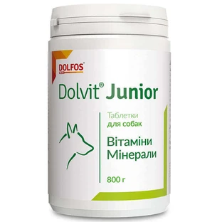 Dolfos (Дольфос) Dolvit Junior - Вітамінно-мінеральний комплекс Долвіт Джуніор для цуценят і молодих собак; 800 г (510 шт.)