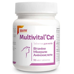 Dolfos (Дольфос) Multivital Cat - Вітамінно-мінеральний комплекс для котів; 90 шт. Sale!