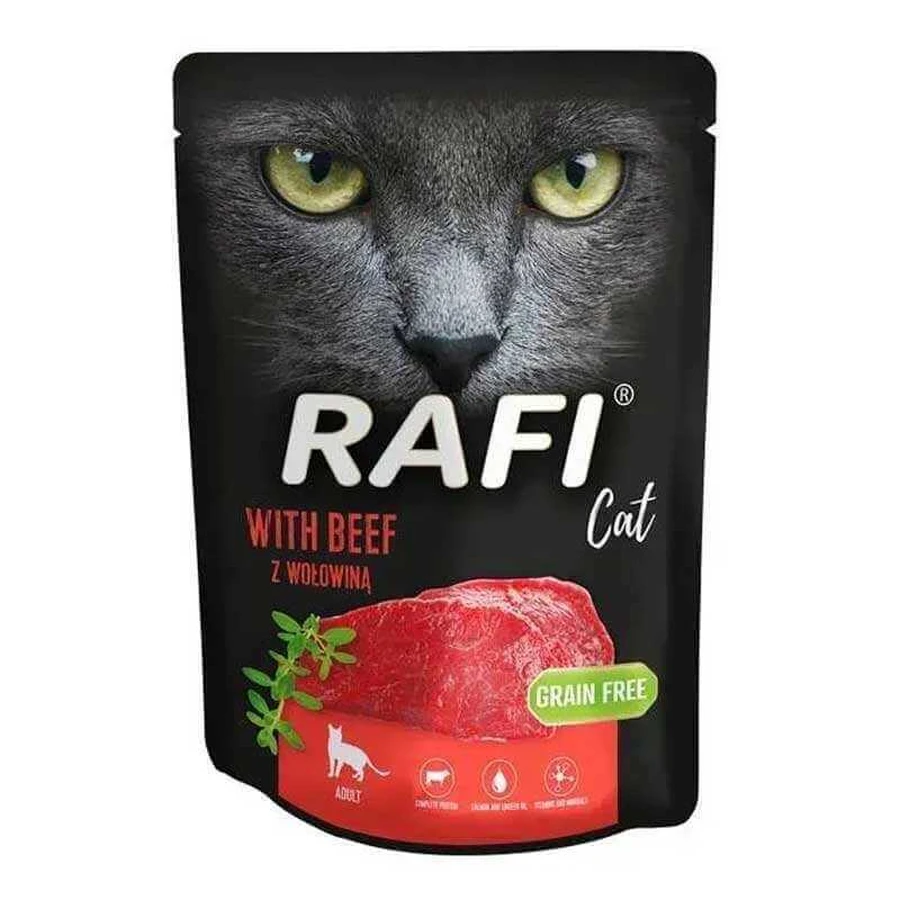 Dolina Noteci RAFI Cat with Beef - Вологий корм з яловичиною для дорослих котів; 300 г: ціни та характеристики