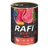 Dolina Noteci RAFI Dog with Beef - Консервированный корм с говядиной, голубикой и клюквой для взрослых собак (паштет); 400 г