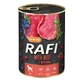 Dolina Noteci RAFI Dog with Beef - Консервований корм з яловичиною, лохиною та журавлиною для дорослих собак (паштет); 400 г
