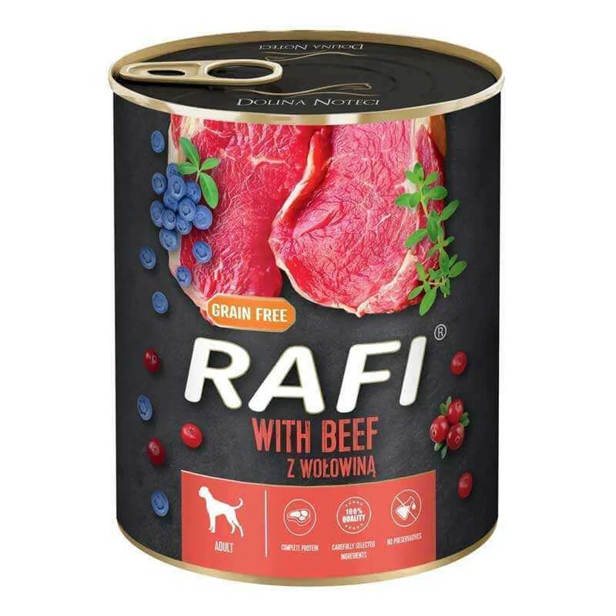 Dolina Noteci RAFI Dog with Beef - Консервований корм з яловичиною, лохиною та журавлиною для дорослих собак (паштет); 800 г: ціни та характеристики