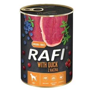 Dolina Noteci RAFI Dog with Duck - Консервований корм з качкою, лохиною та журавлиною для дорослих собак (паштет); 400 г
