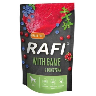 Dolina Noteci RAFI Dog with Game - Вологий корм з дичиною для дорослих собак; 500 г