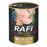 Dolina Noteci RAFI Dog with Quail - Консервований корм з перепілкою, лохиною та журавлиною для дорослих собак (паштет); 800 г