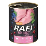 Dolina Noteci RAFI Dog with Turkey - Консервированный корм с индейкой, голубикой и клюквой для взрослых собак (паштет); 800 г