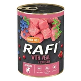 Dolina Noteci RAFI Junior Dog with Veal - Консервований корм з телятиною, лохиною та журавлиною для цуценят (паштет); 400 г