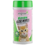 Espree (Еспрі) Kitten Aloe Wipes - Вологі серветки з Алое Вера для очищення чутливої шкіри та шерсті котів; 50 шт./уп.