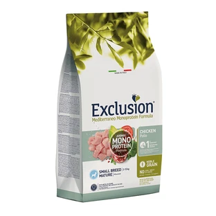 Exclusion Noble Grain Mature 8+ Chiсken Small Breed - Монопротеиновый корм с курицей для пожилых собак мелких пород; 500 г