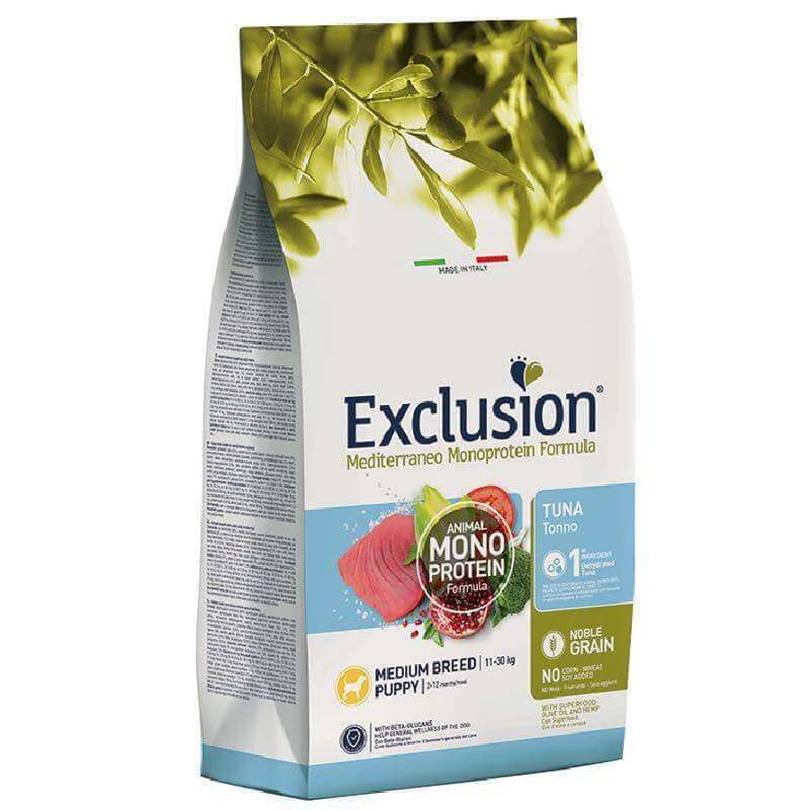 Exclusion Noble Grain Puppy Tuna Medium Breed - Монопротеиновый корм с тунцом для щенков собак средних пород; 12 кг: цены и характеристики