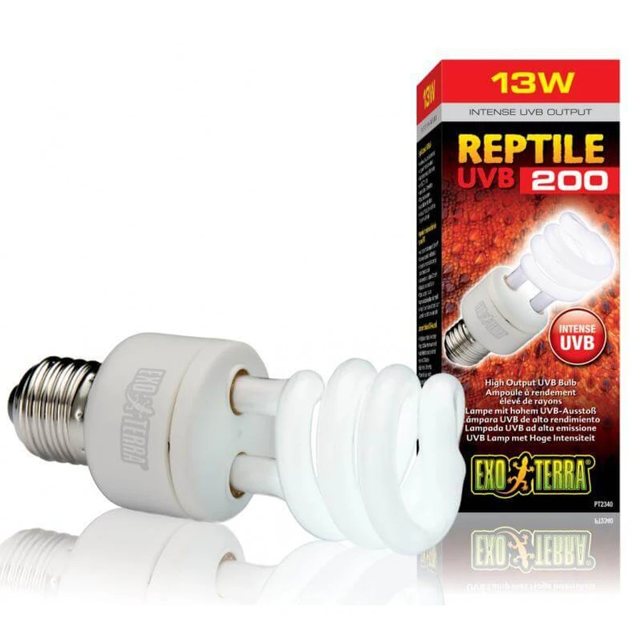 Exo Terra (Екзо Терра) Reptile UVB 200 - Лампа для пустельних рептилій; 13W: ціни та характеристики