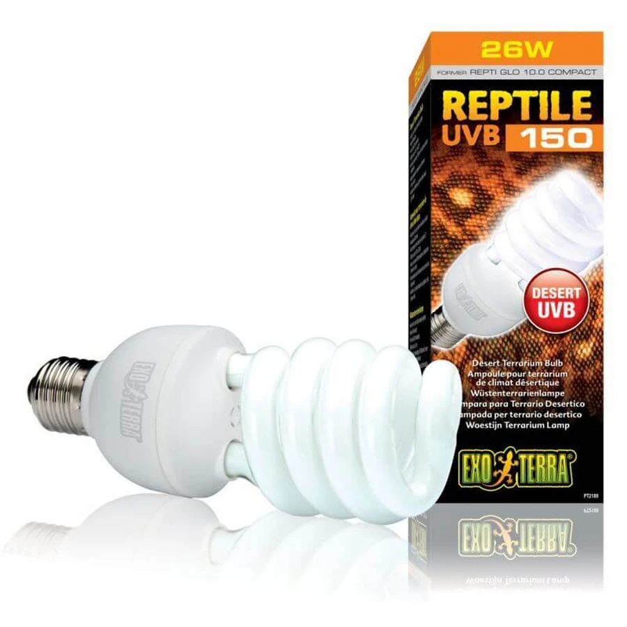 Exo Terra (Екзо Терра) Reptile UVB 150 (REPTI GLO 10.0) - Лампа для пустельних рептилій; 26W: ціни та характеристики