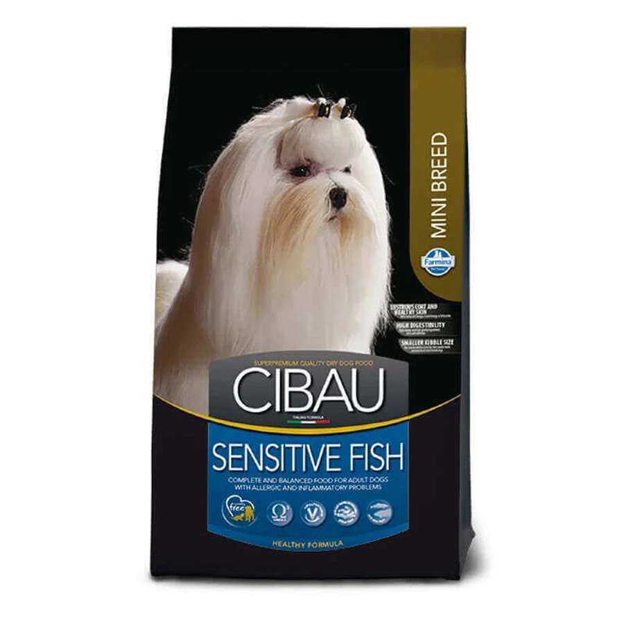 Farmina Cibau Sensitive Fish Mini – Сухой корм с рыбой для взрослых собак мелких пород с чувствительным пищеварением; 2,5 кг: цены и характеристики