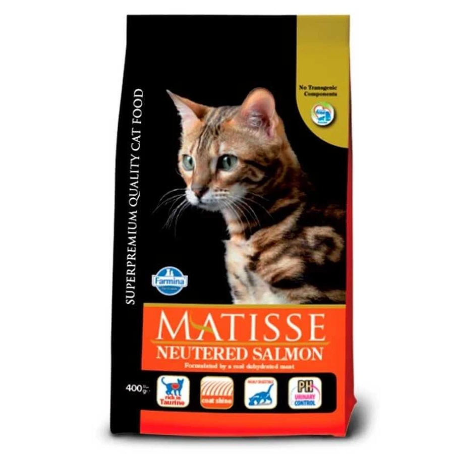Farmina Matisse Cat Neutered Salmon – Сухий корм з лососем для стерилізованих кішок та кастрованих котів; 1,5 кг: ціни та характеристики