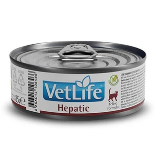 Farmina Vet Life Hepatic – Консервований корм-дієта з яйцями, картоплею та куркою для підтримання функції печінки при ХПН у котів; 85 г