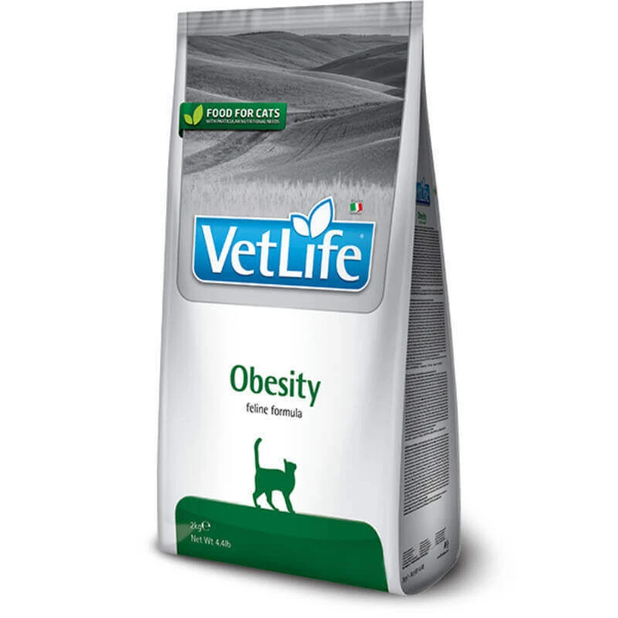 Farmina VetLife Obesity – Cухий корм-дієта з м'ясом птиці для котів та кішок при ожирінні та надмірній вазі; 2 кг: ціни та характеристики