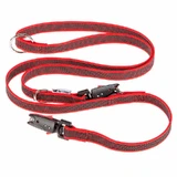 Ferplast (Ферпласт) Daytona Gummy Matic GA - Повідець нейлоновий для двох собак; 2x200 см (Червоний)