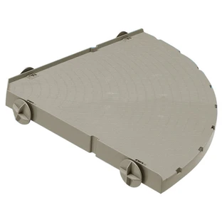 Ferplast (Ферпласт) Shelf Corner Grey - Пластиковая полка в клетки для хорьков; 38x38x3 см (Серый)