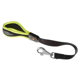 Ferplast (Ферпласт) ERGOCOMFORT FLUO GM - Повідець короткий нейлоновий для собак; 2,5x55 см (Чорно-зелений)