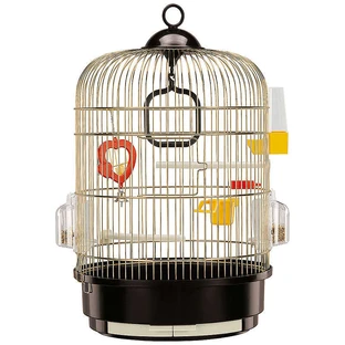 Ferplast (Ферпласт) Cage Regina - Клетка для попугаев, канареек и мелких экзотических птиц; 32,5x49 см (Латунь)