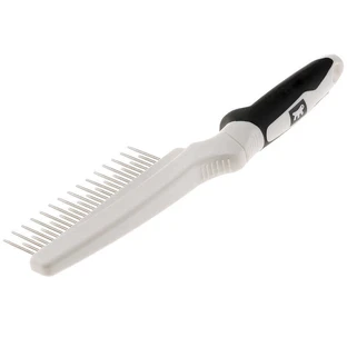 Ferplast (Ферпласт) GRO 5757 PREMIUM COMB - Гребінець для підшерстя з обертовими зубцями; GRO 5757 (Біло-чорний)