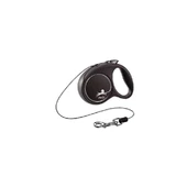 Flexi (Флексі) Black Design XS - Повідець-рулетка для собак карликових і дрібних порід, трос (3 ​​м, до 8 кг); XS (Срібний)
