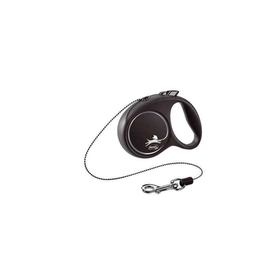 Flexi (Флекси) Black Design XS - Поводок-рулетка для собак карликовых и мелких пород, трос (3 м, до 8 кг); XS (Серебряный): цены и характеристики