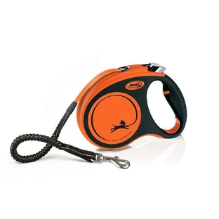 Flexi (Флекси) Extrem Tape Medium - Поводок-рулетка с амортизатором Экстремальная прочность для собак, лента (5 м); M (Оранжевый)
