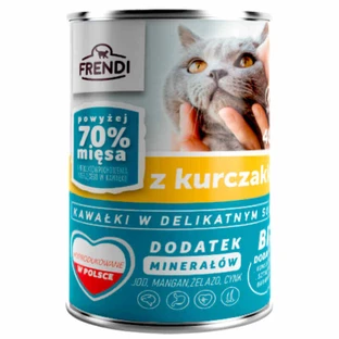 Frendi (Френди) Cat Chicken Chunks in Sauce - Консервированный корм с курицей для взрослых котов (кусочки в соусе); 400 г