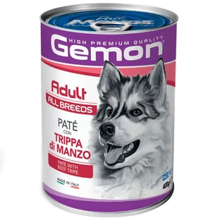 Gemon Dog Adult Pate with Beef tripe - Вологий корм з яловичим рубцем для дорослих собак усіх порід (паштет); 400 г