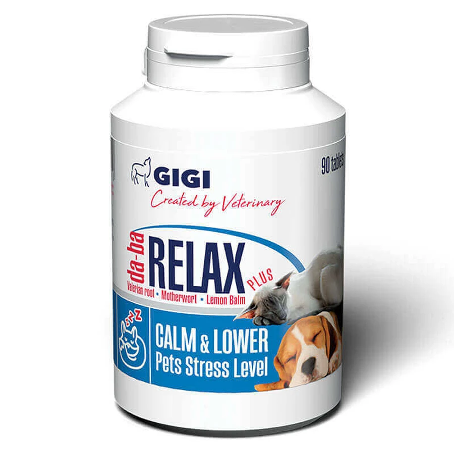 Gigi (Гиги) da-ba Relax Plus - Ветеринарный препарат для успокоительного и антистрессового действия для животных; 90 таб.: цены и характеристики