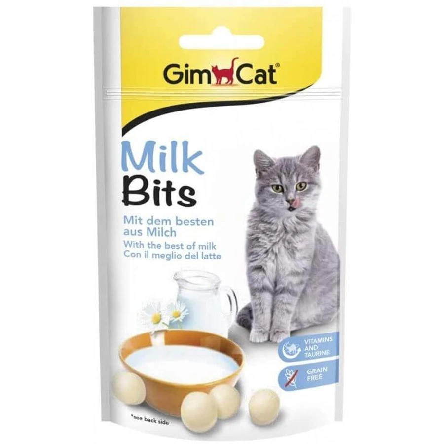 GimCat (ДжимКет) MilkBits - Ласощі для котів вітамінізовані з молоком; 40 г: ціни та характеристики