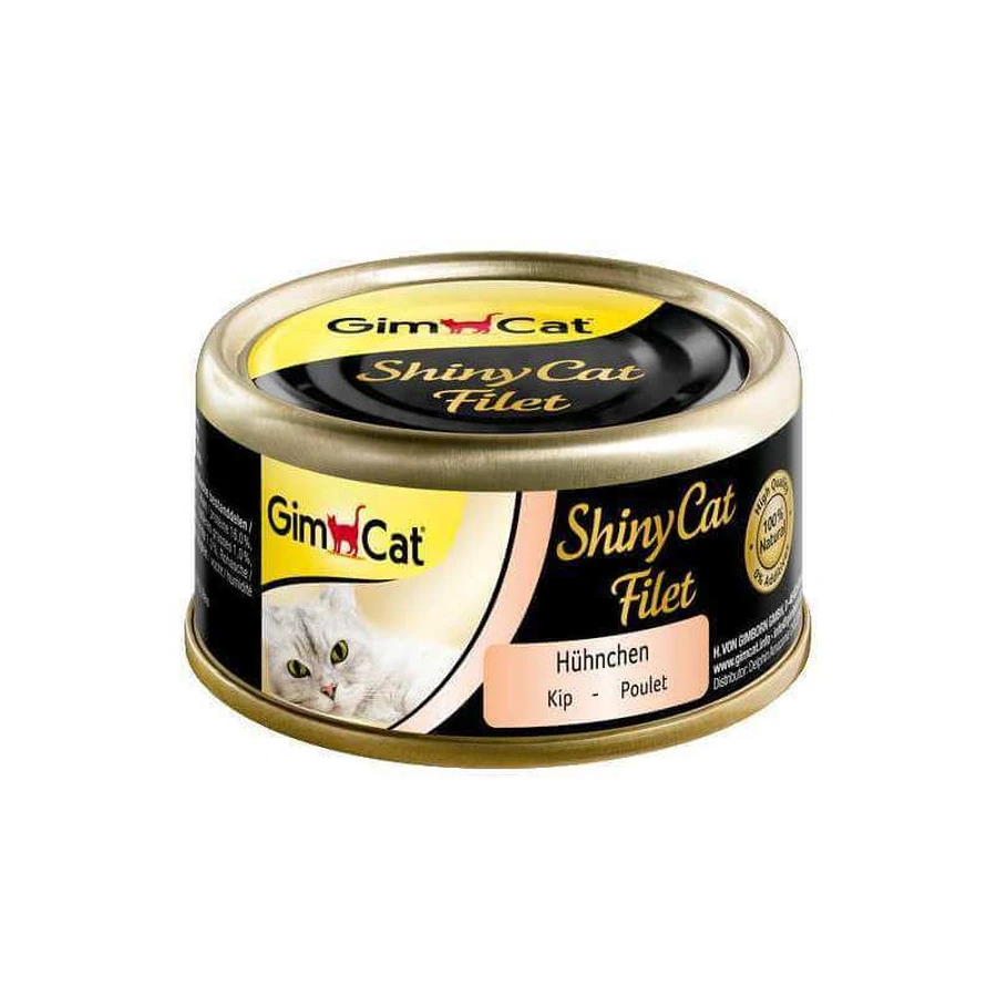 GimCat (ДжимКет) ShinyCat Filet - Консервований корм з філе курки для котів; 70 г: ціни та характеристики