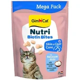 GimCat Nutri Biotin Bites - Витаминизированные лакомства с маскарпоне и биотином для здоровья шерсти и кожи у кошек; 425 г