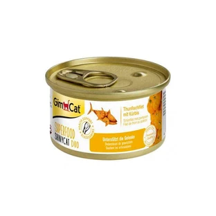 GimCat (ДжимКет) SUPERFOOD ShinyCat Duo - Консервований корм з тунцем та гарбузом для котів (шматочки в бульйоні); 70 г