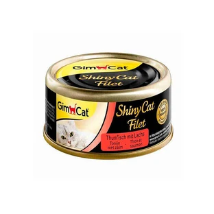 GimСаt (ДжимКет) ShinyCat Filet - Консервований корм з філе тунця та лосося для котів; 70 г