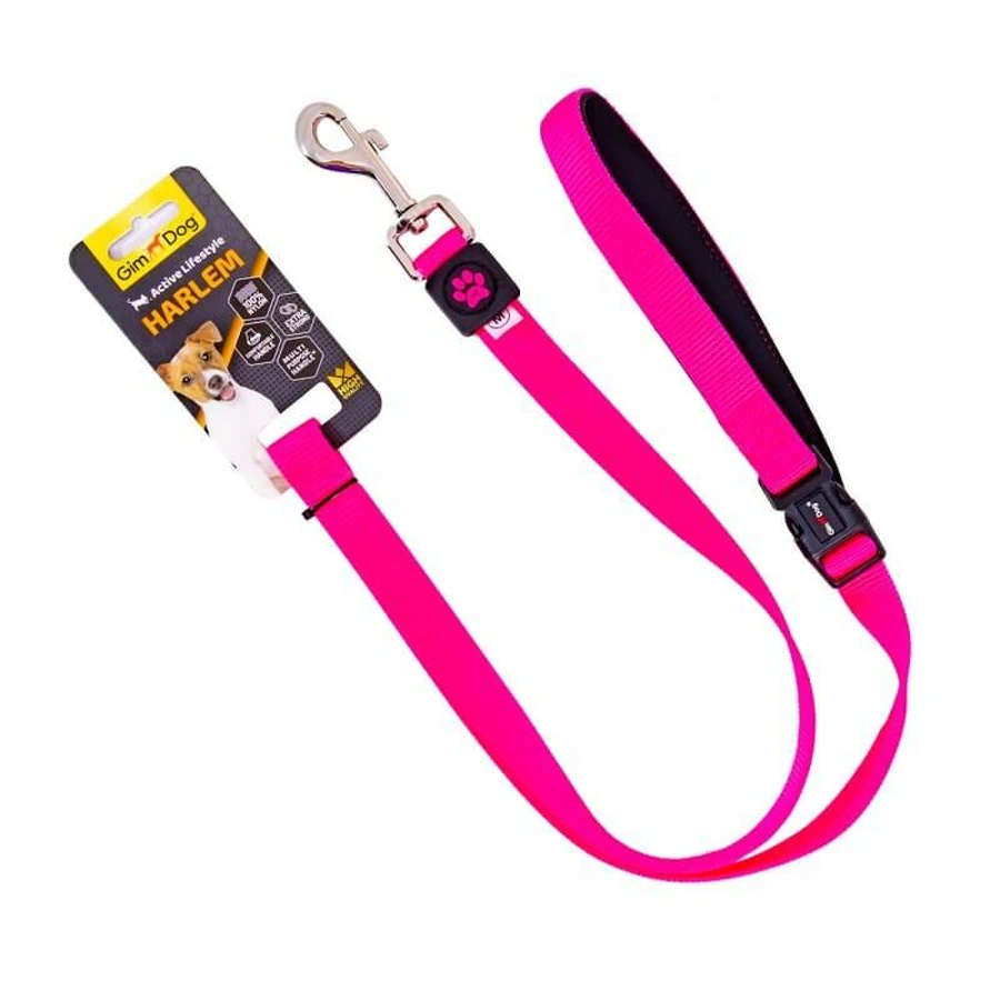 GimDog (ДжимДог) Harlem Nylon Leashes – Поводок для собак из нейлона; 2х120 см (Розовый): цены и характеристики