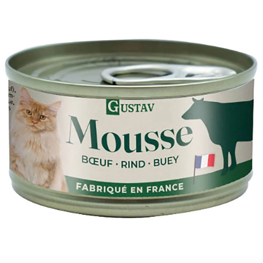 Gustav (Густав) Beef Mousse - Влажный корм Мусс с говядиной для котов; 85 г: цены и характеристики