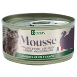 Gustav (Густав) Poultry and Liver Mousse - Вологий корм Мус з птицею та печінкою для котів; 85 г