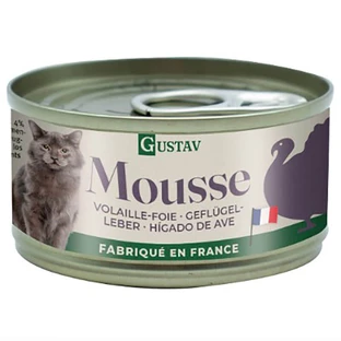 Gustav (Густав) Poultry and Liver Mousse - Влажный корм Мусс с птицей и печенью для котов; 85 г