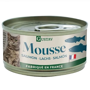 Gustav (Густав) Salmon Mousse - Влажный корм Мусс с лососем для котов; 85 г