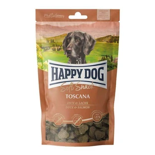 Happy Dog (Хеппи Дог) SoftSnack Toscana - Мягкие снеки с уткой и лососем для собак различних пород; 100 г