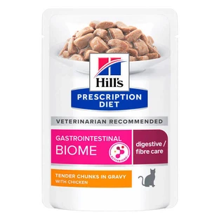Hill's Prescription Diet Gastrointestinal Biome - Вологий корм з куркою для поліпшення травлення і підтримки ШКТ у котів; 85 г