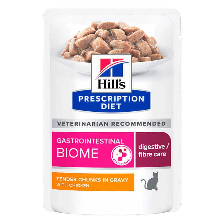Hill's Prescription Diet Gastrointestinal Biome - Вологий корм з куркою для поліпшення травлення і підтримки ШКТ у котів; 85 г: ціни та характеристики