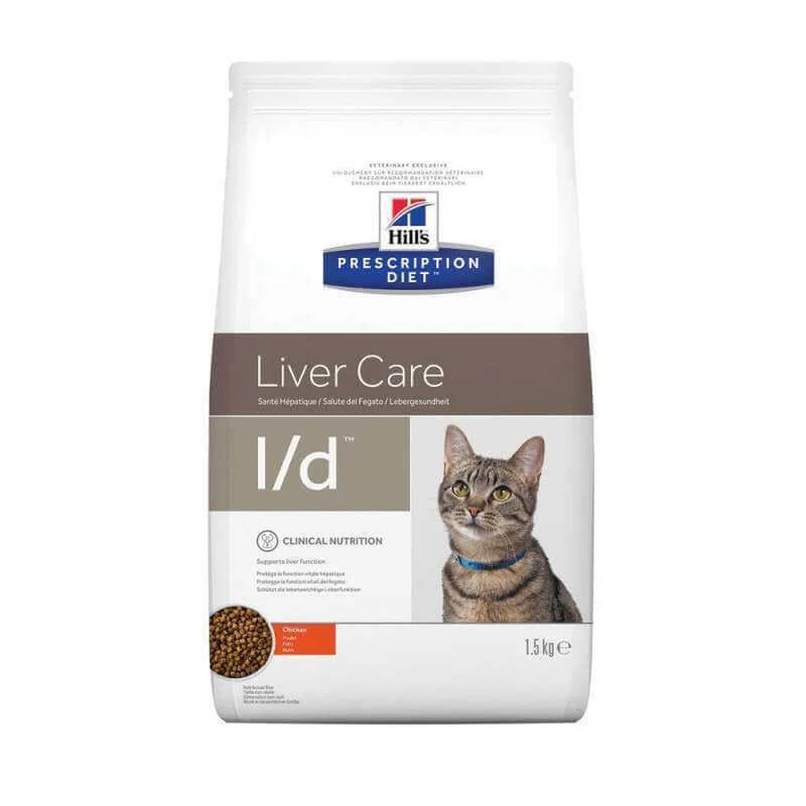 Hill's Prescription Diet l/d Liver Care - Корм-диета с курицей для котов с заболеваниями печени; 1,5 кг: цены и характеристики