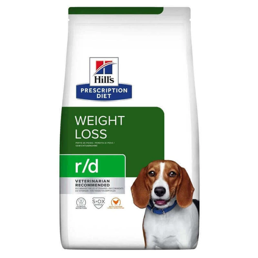 Hill's Prescription Diet r/d Weight Loss (Weight Reduction) - Корм-дієта з куркою для собак, що сприяє втраті ваги при ожирінні; 10 кг: ціни та характеристики