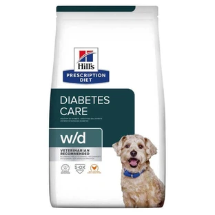 Hill's Prescription Diet w/d Diabetes Care - Корм-диета c курицей для собак при сахарном диабете, избыточном весе; 10 кг
