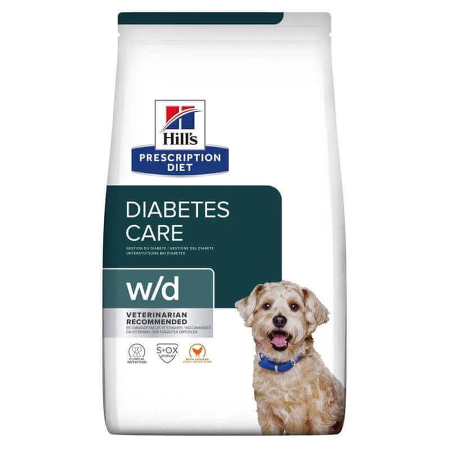 Hill's Prescription Diet w/d Diabetes Care - Корм-диета c курицей для собак при сахарном диабете, избыточном весе; 10 кг: цены и характеристики