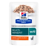 Hill's Prescription Diet w/d Multi Benefit - Влажный корм с курицей для поддержки при сахарном диабете и контроля веса у кошек; 85 г