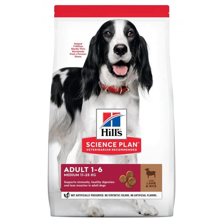 Hill's Science Plan Adult Medium with Lamb amp; Rice - Сухий корм з ягням і рисом для дорослих собак середніх порід; 14 кг: ціни та характеристики